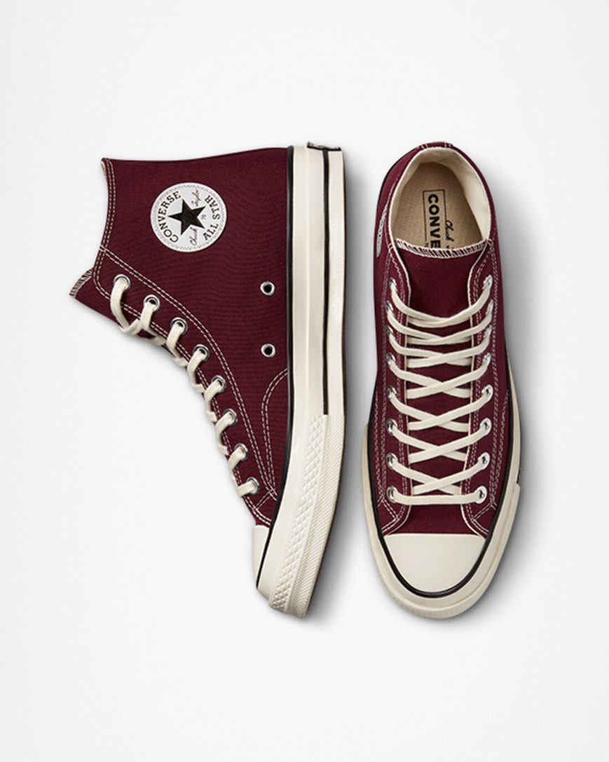 Tenisi Inalti Barbati Converse Chuck 70 Panza Rosii Inchis Negrii | RO WLQTH479